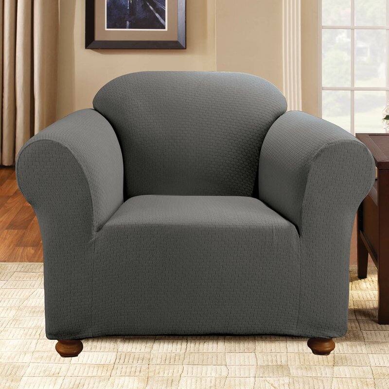 Oversized Armchair Slipcover - Sure Fit Cotton Duck Armchair Slipcover